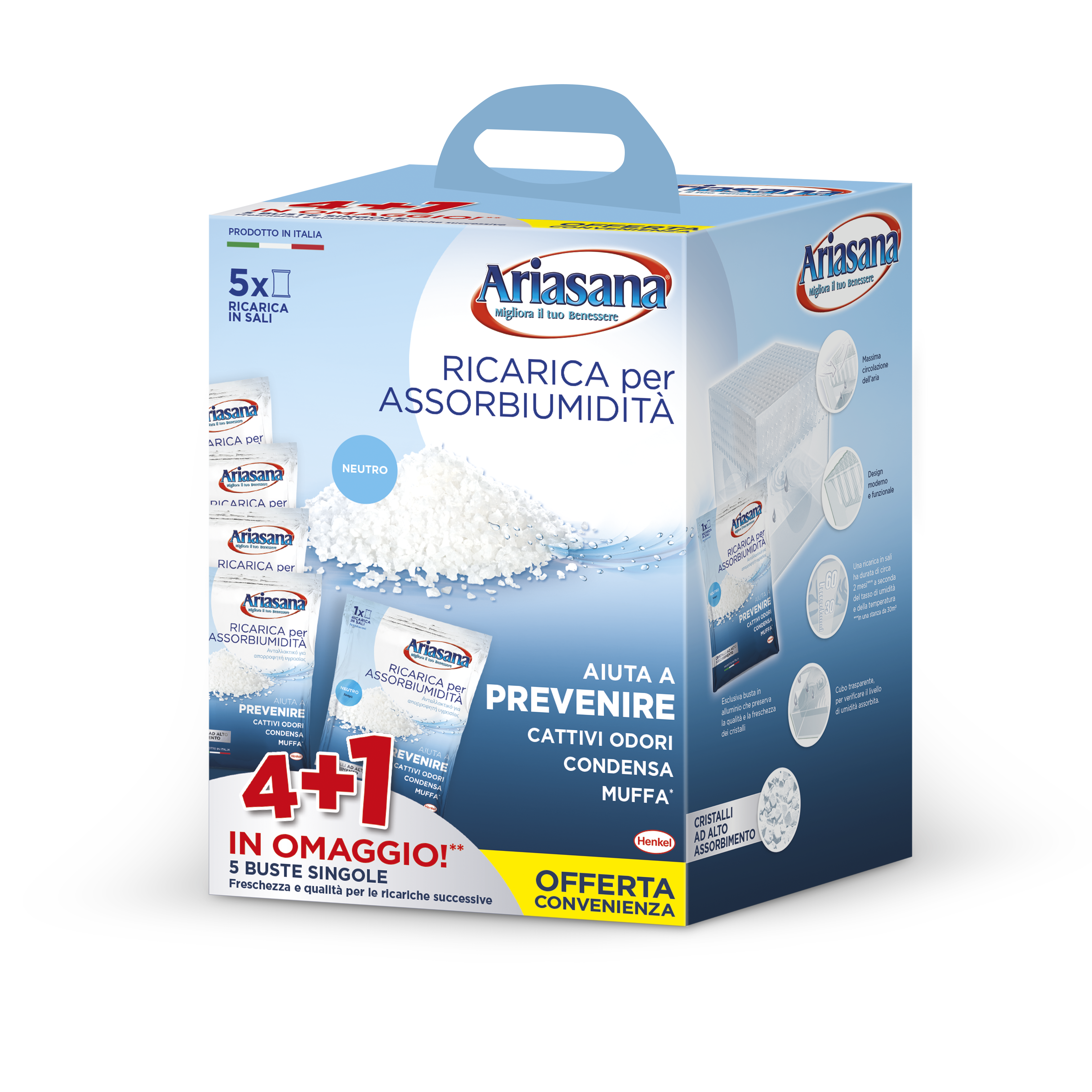 ARIASANA Ricarica in Sali 5 buste da 450g - Henkel Italia Srl